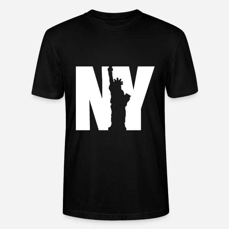 NY Statue helles Design - Stanley/Stella Unisex Bio-T-Shirt CRAFTER - Schwarz