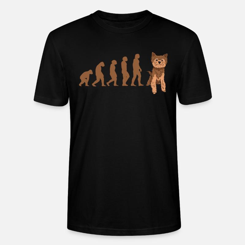 Evolution Yorkshire Terrier - Stanley/Stella CRAFTER Unisex Organic T-Shirt - black