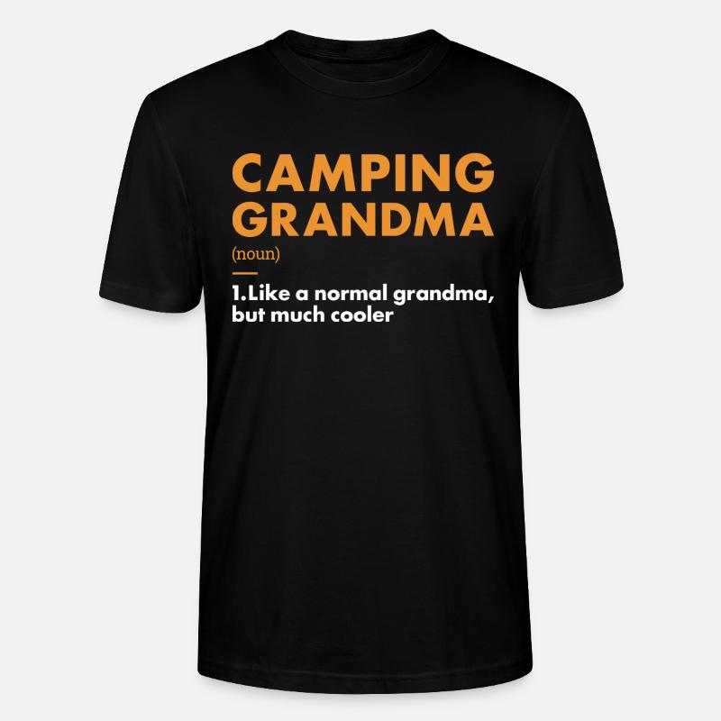 Camper Grandma Definition Camping - Stanley/Stella Unisex Bio-T-Shirt CRAFTER - Schwarz