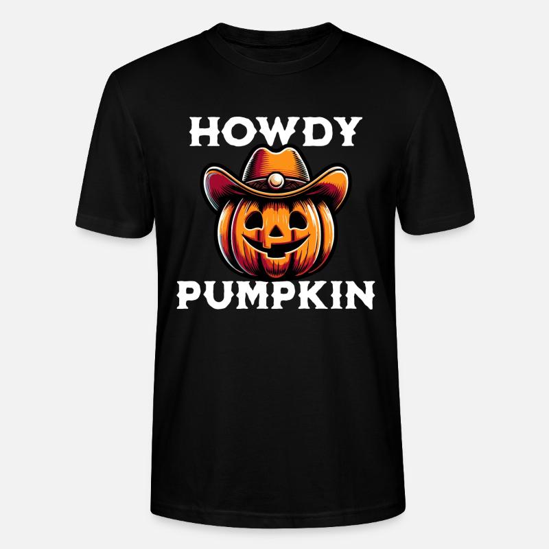 Howdy Citrouille - T-shirt bio CRAFTER Stanley Stella Unisexe - noir