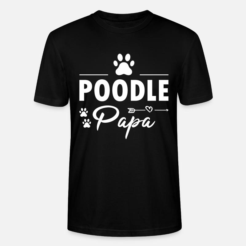 Papa caniche - T-shirt bio CRAFTER Stanley Stella Unisexe - noir