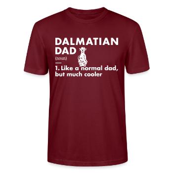 Dalmatian Dad Definition - Stanley/Stella Unisex Bio-T-Shirt CRAFTER - Burgunderrot - Vorne - Alina (178cm) & Michal (187cm)