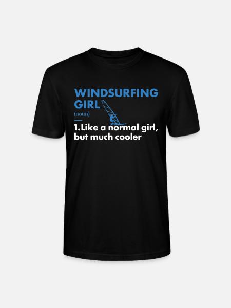 Sport Girl Windsurfing - Stanley/Stella CRAFTER Unisex Organic T-Shirt - black