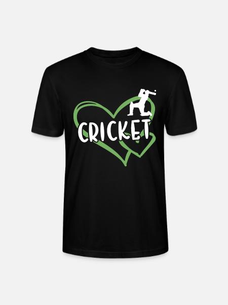 Sport Heart Cricket - Stanley/Stella Unisex Bio-T-Shirt CRAFTER - Schwarz