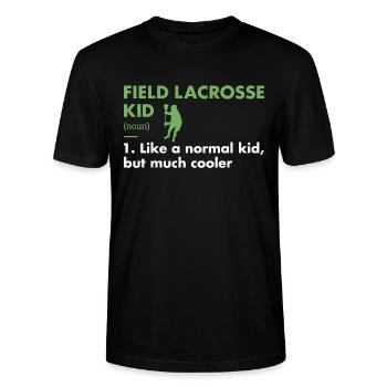 Sport Kid Definition Field Lacrosse - Stanley/Stella Unisex Bio-T-Shirt CRAFTER - Schwarz - Vorne - Alina (178cm) & Michal (187cm)