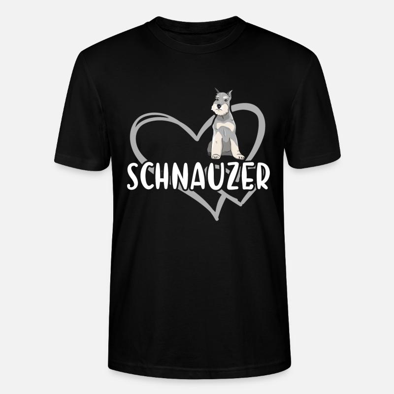 Cœur de Schnauzer - T-shirt bio CRAFTER Stanley Stella Unisexe - noir