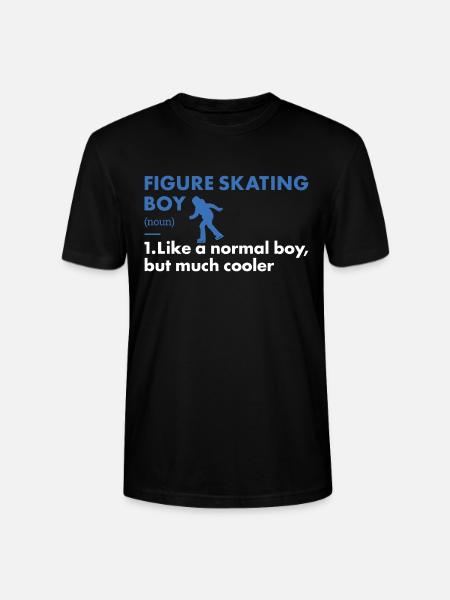Sport Boy Figure Skating - Stanley/Stella CRAFTER Unisex Organic T-Shirt - black