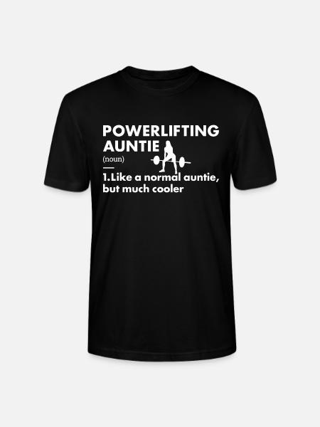 Sport Auntie Powerlifting - Stanley/Stella CRAFTER Unisex Organic T-Shirt - black