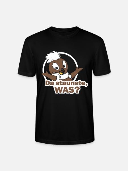 Pitttiplatsch 2D Da staunste, was? - Stanley/Stella Unisex Bio-T-Shirt CRAFTER - Schwarz