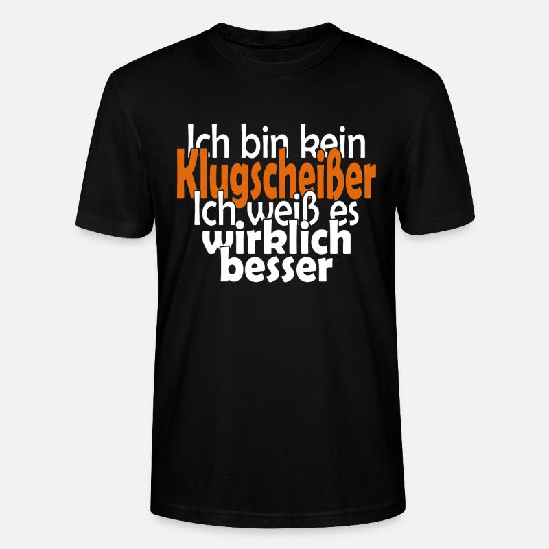 Klugscheißer - Stanley/Stella Unisex Bio-T-Shirt CRAFTER - Schwarz