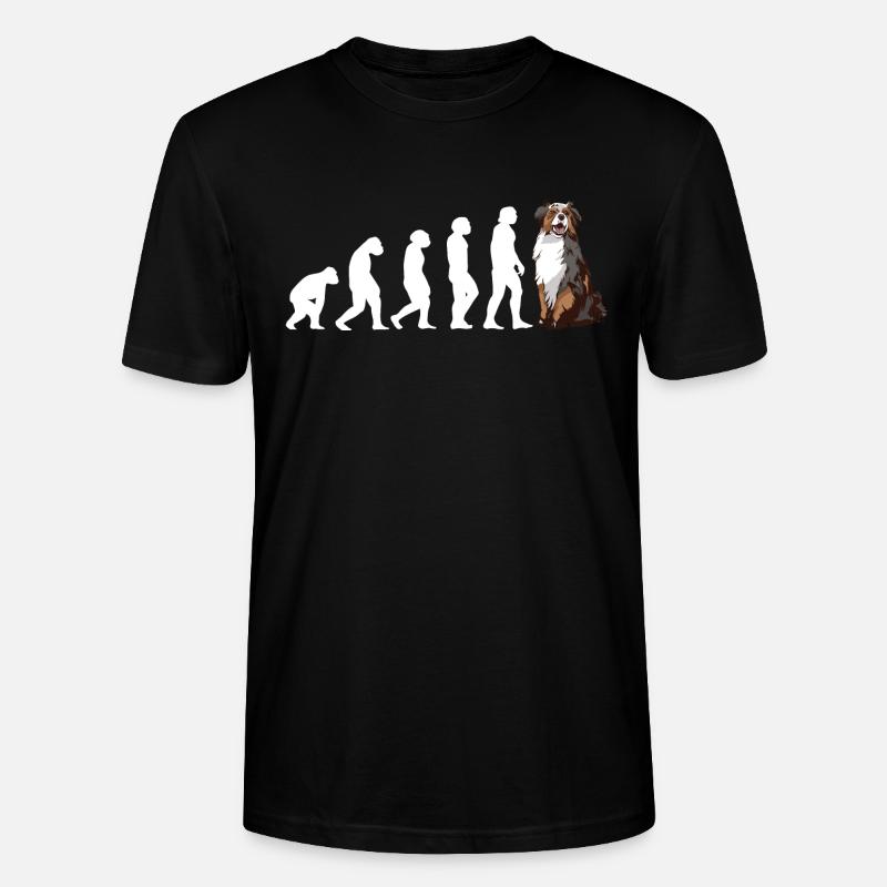 Évolution du chien Aussie - T-shirt bio CRAFTER Stanley Stella Unisexe - noir