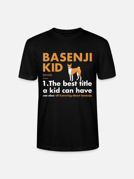 Dog Basenji Kid Definition - Stanley/Stella CRAFTER Unisex Organic T-Shirt - black