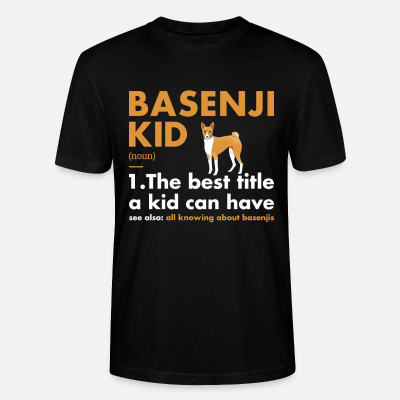 Chien Basenji Kid Définition - T-shirt bio CRAFTER Stanley Stella Unisexe - noir
