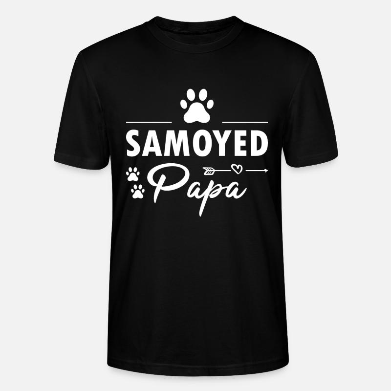 Samoyed Papa - Stanley/Stella Unisex Bio-T-Shirt CRAFTER - Schwarz
