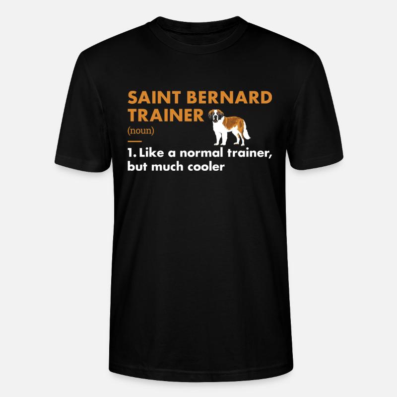 Saint Bernard Trainer Definiton - Stanley/Stella CRAFTER Unisex Organic T-Shirt - black