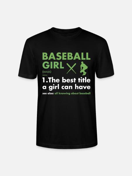 Sport Girl Definition Baseball - Stanley/Stella CRAFTER Unisex Organic T-Shirt - black