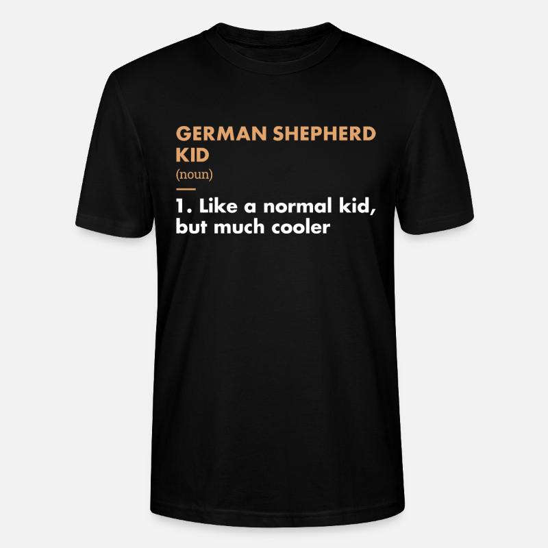 German Shepherd Kid Definition - Stanley/Stella CRAFTER Unisex Organic T-Shirt - black