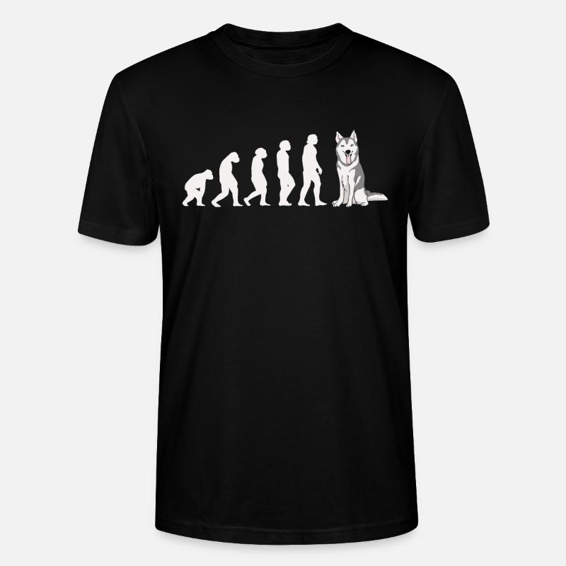 Evolution Husky sibérien - T-shirt bio CRAFTER Stanley Stella Unisexe - noir