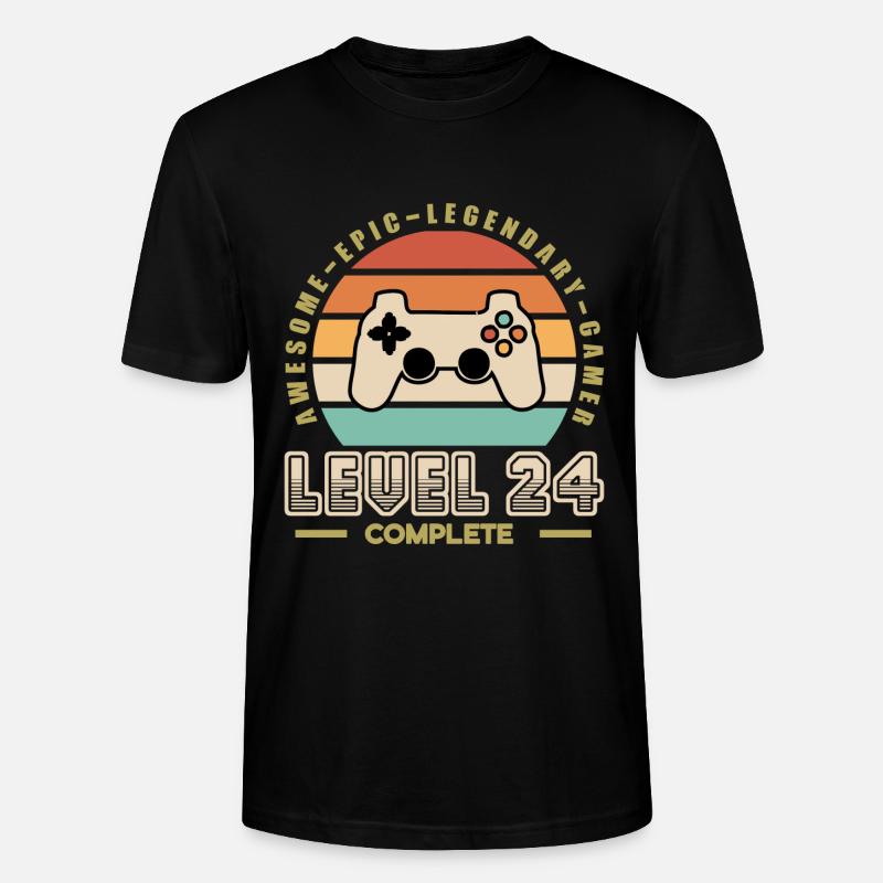 Level 24 ans - T-shirt bio CRAFTER Stanley Stella Unisexe - noir