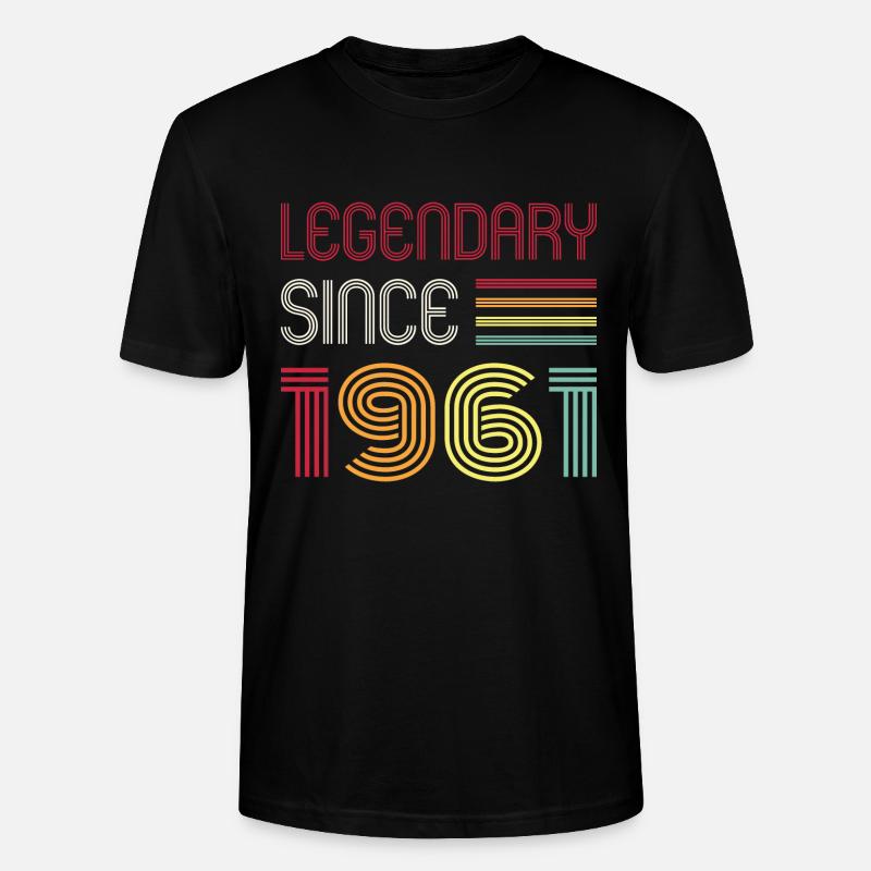 Birthday Legendary Since 1961 - Stanley/Stella Unisex Bio-T-Shirt CRAFTER - Schwarz