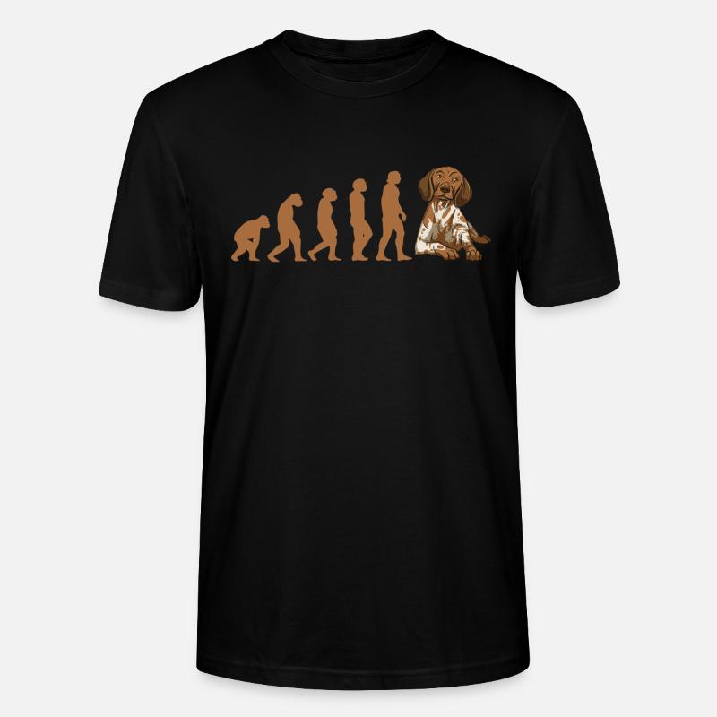 Evolution German Shorthaired Pointer - Stanley/Stella Unisex Bio-T-Shirt CRAFTER - Schwarz