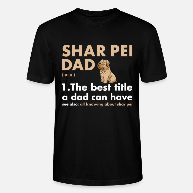 Shar Pei Dad Définition - T-shirt bio CRAFTER Stanley Stella Unisexe - noir