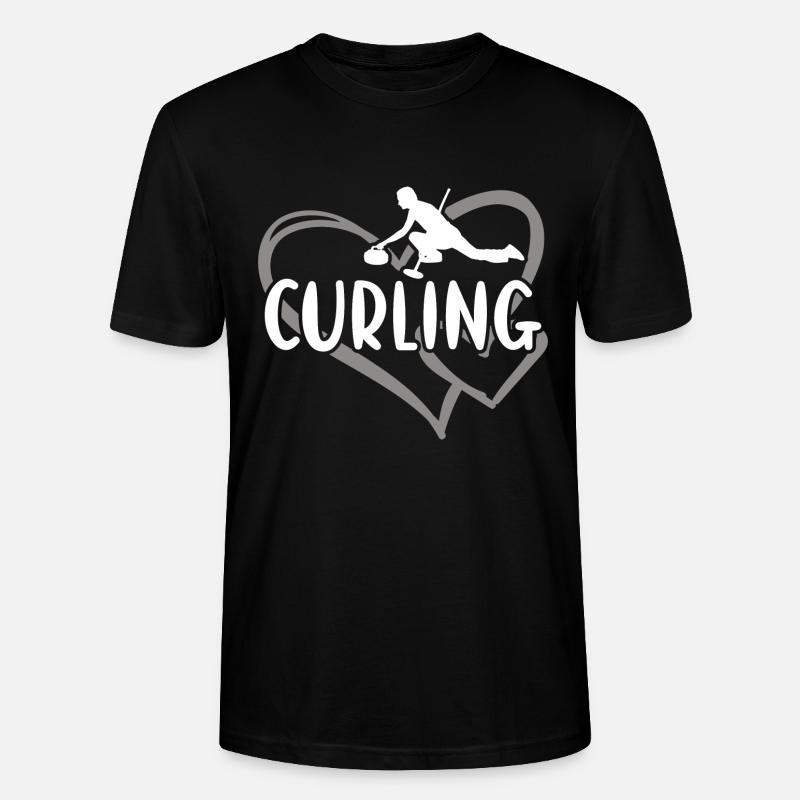Sport Heart Curling - Stanley/Stella Unisex Bio-T-Shirt CRAFTER - Schwarz