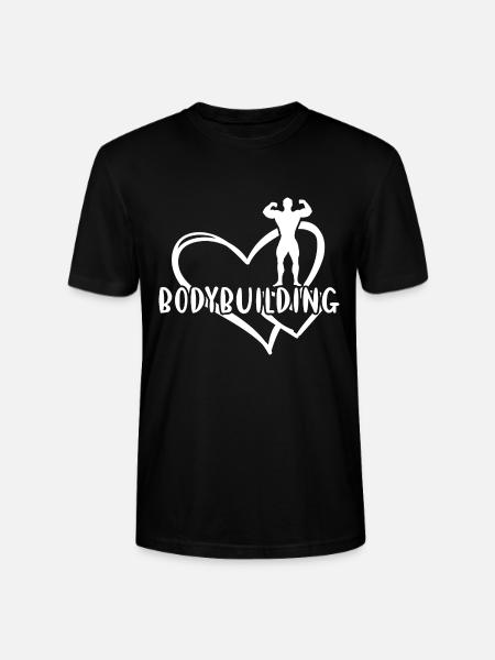 Sport Heart Bodybuilding - Stanley/Stella CRAFTER Unisex Organic T-Shirt - black