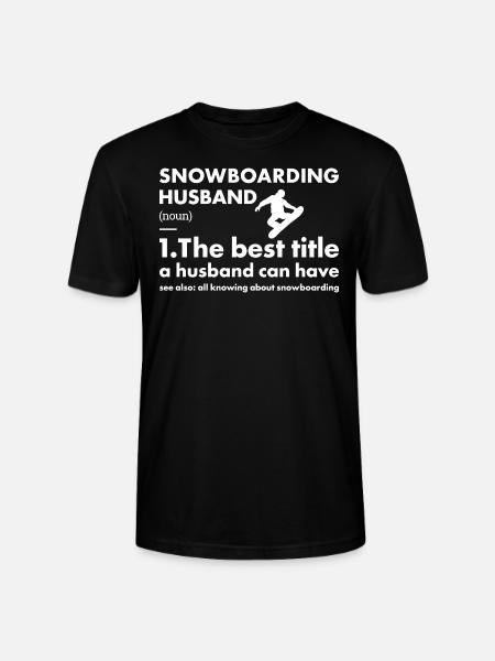 Sport Husband Snowboarding - Stanley/Stella Unisex Bio-T-Shirt CRAFTER - Schwarz