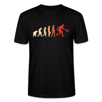 Sport Evolution Pickleball - T-shirt bio CRAFTER Stanley Stella Unisexe - noir - Devant - Alina (178cm) & Michal (187cm)
