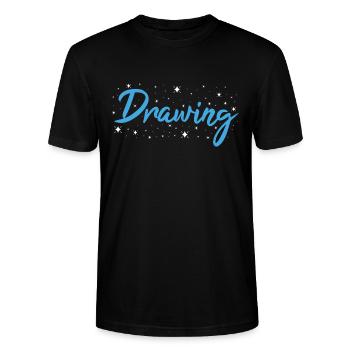 Drawer Drawing - Stanley/Stella Unisex Bio-T-Shirt CRAFTER - Schwarz - Vorne - Alina (178cm) & Michal (187cm)