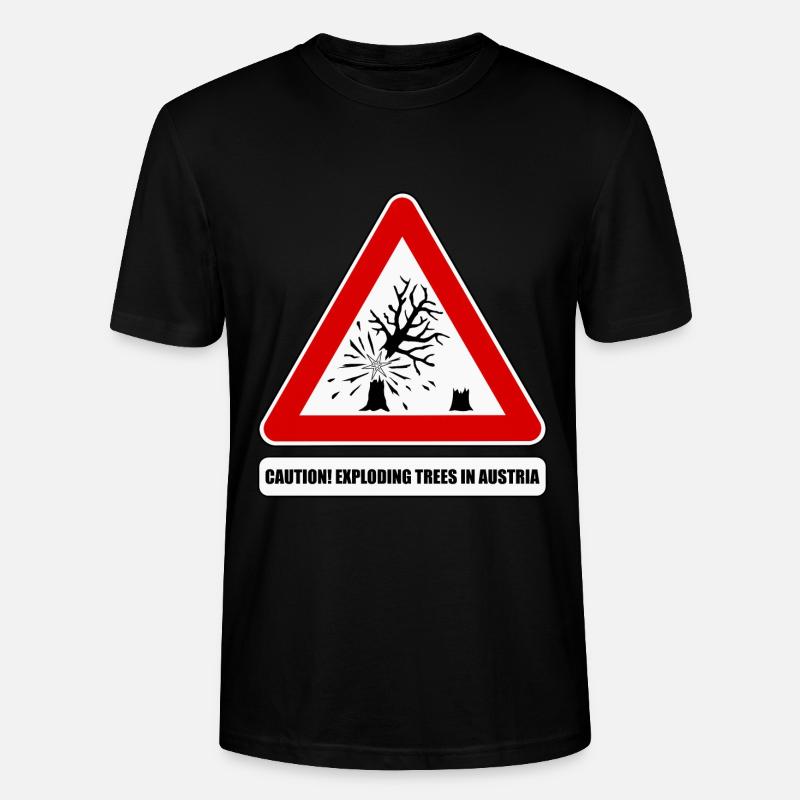 explodierende bäume,  exploding trees Austria - Stanley/Stella Unisex Bio-T-Shirt CRAFTER - Schwarz