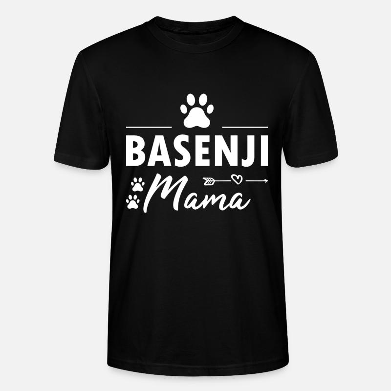 Chien Basenji Mama - T-shirt bio CRAFTER Stanley Stella Unisexe - noir
