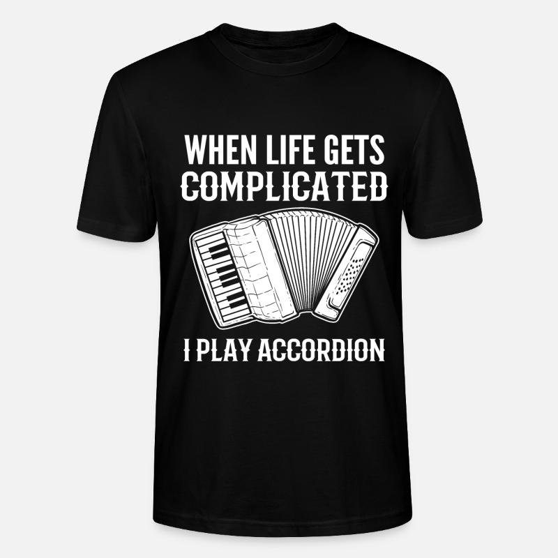 Akkordeon - Stanley/Stella Unisex Bio-T-Shirt CRAFTER - Schwarz