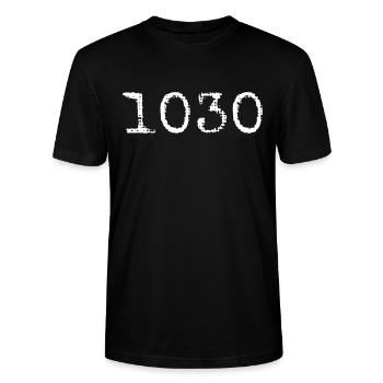 1030 Wien Bezirk Zahlen Landstraße Geschenk Shirt - Stanley/Stella Unisex Bio-T-Shirt CRAFTER - Schwarz - Vorne - Alina (178cm) & Michal (187cm)