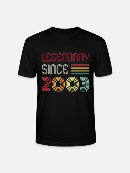 Birthday Legendary Since 2003 - Stanley/Stella CRAFTER Unisex Organic T-Shirt - black