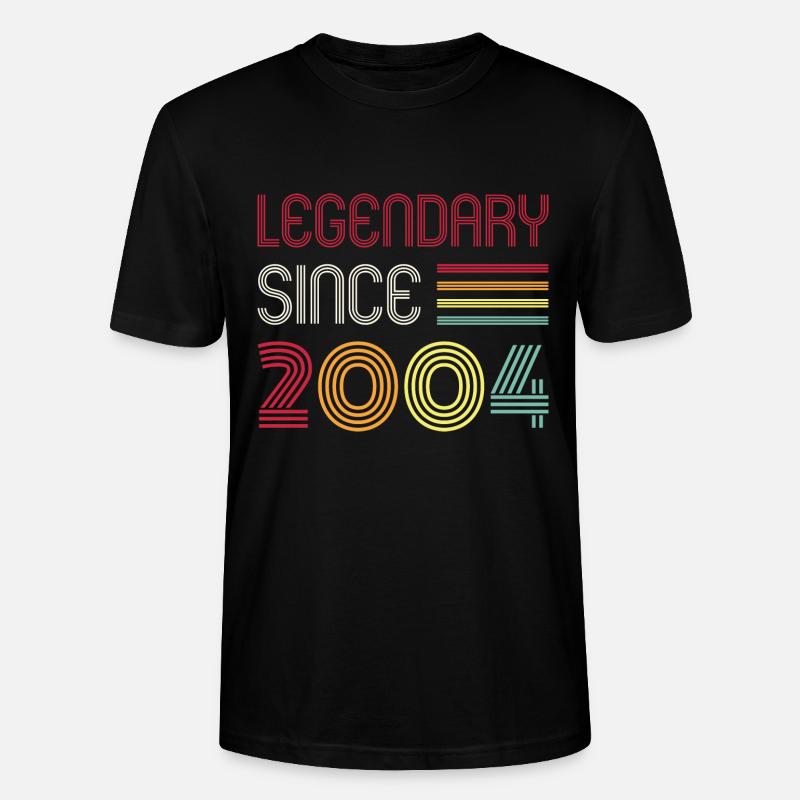 Birthday Legendary Since 2004 - Stanley/Stella Unisex Bio-T-Shirt CRAFTER - Schwarz