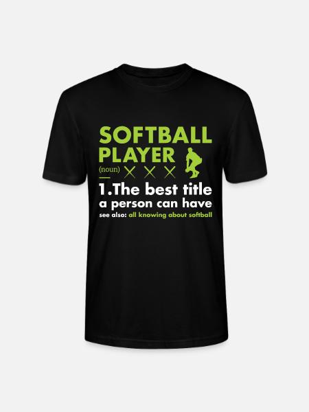 Sport Player Definition Softball - Stanley/Stella CRAFTER Unisex Organic T-Shirt - black