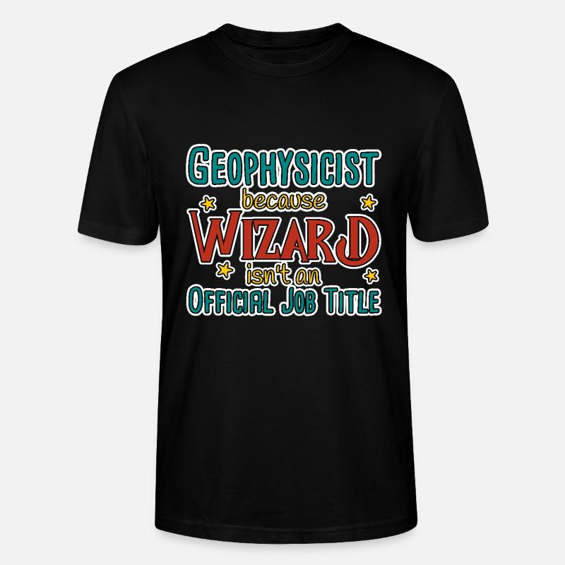 Geophysicist Wizard Geophysics - Stanley/Stella CRAFTER Unisex Organic T-Shirt - black