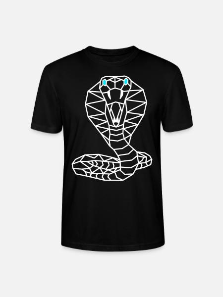 Snake Geometric Line - Stanley/Stella CRAFTER Unisex Organic T-Shirt - black
