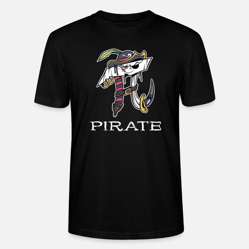 Math Pirate Pi - Stanley/Stella Unisex Bio-T-Shirt CRAFTER - Schwarz