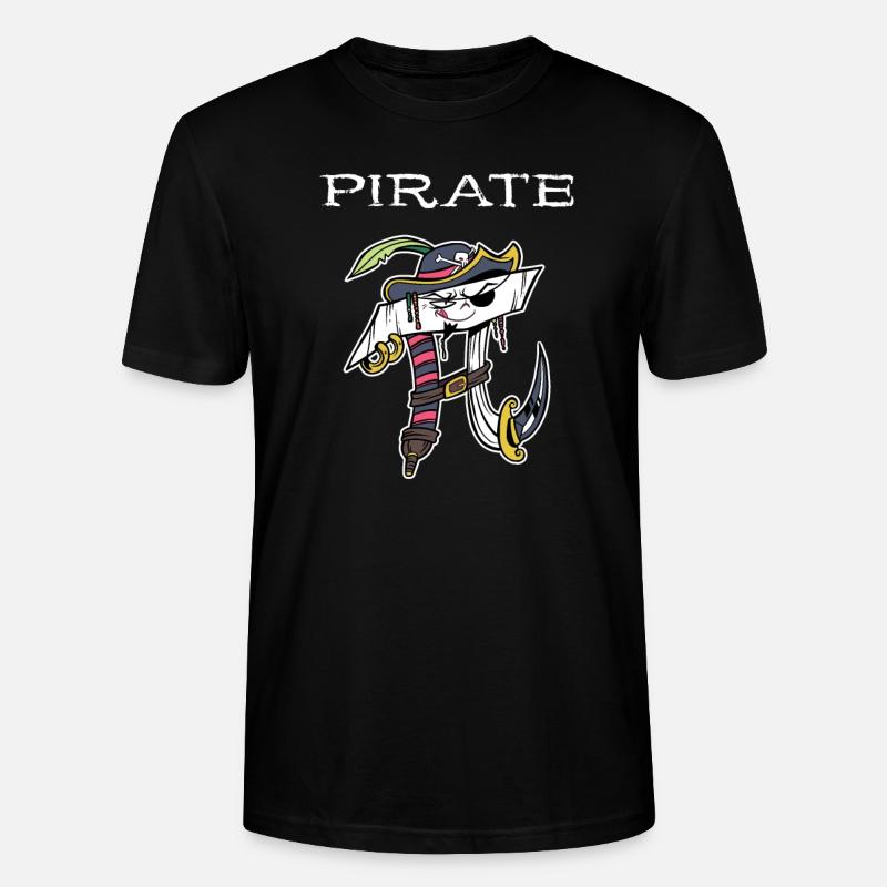Math Pirate Pi - Stanley/Stella Unisex Bio-T-Shirt CRAFTER - Schwarz