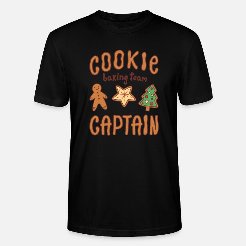 Cookie Baking Team Captain Cookie - Stanley/Stella CRAFTER Unisex Organic T-Shirt - black