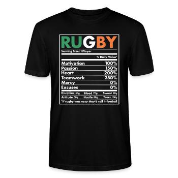 Nutrition Ireland Rugby - Stanley/Stella Unisex Bio-T-Shirt CRAFTER - Schwarz - Vorne - Alina (178cm) & Michal (187cm)