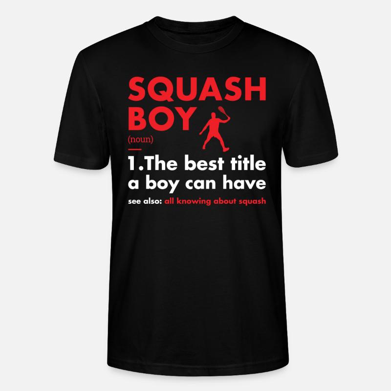 Sport Boy Definition Squash - Stanley/Stella Unisex Bio-T-Shirt CRAFTER - Schwarz