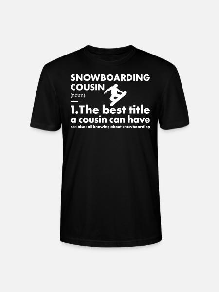 Sport Cousin Snowboarding - Stanley/Stella CRAFTER Unisex Organic T-Shirt - black