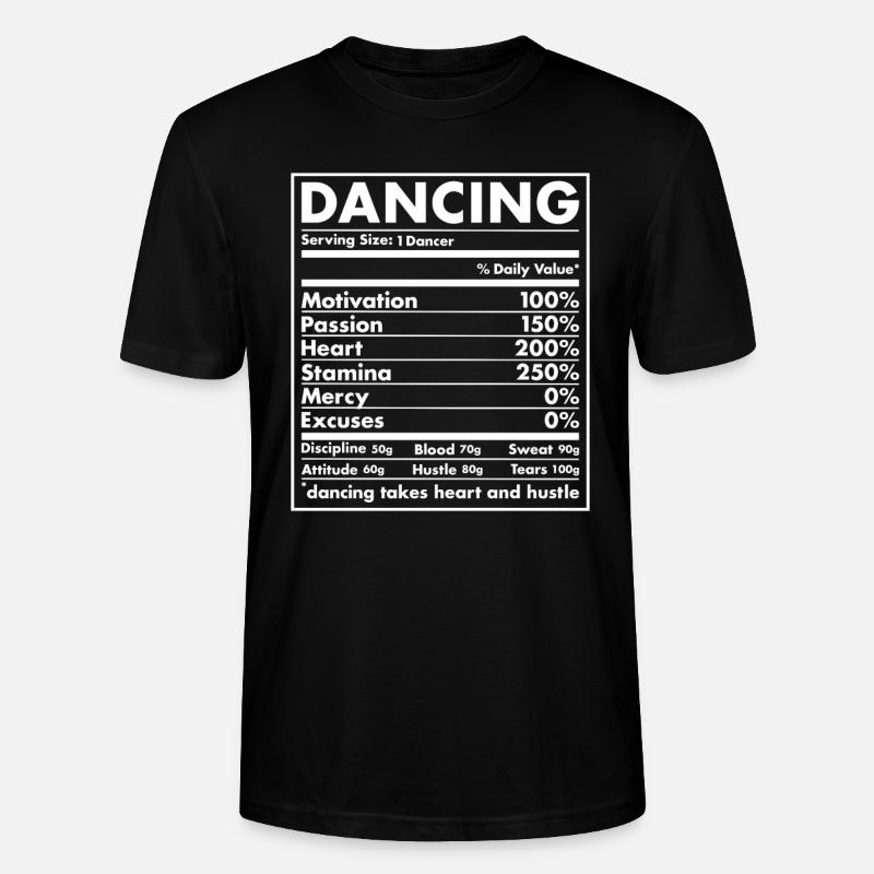 Dancer Nutrition Dancing - Stanley/Stella Unisex Bio-T-Shirt CRAFTER - Schwarz