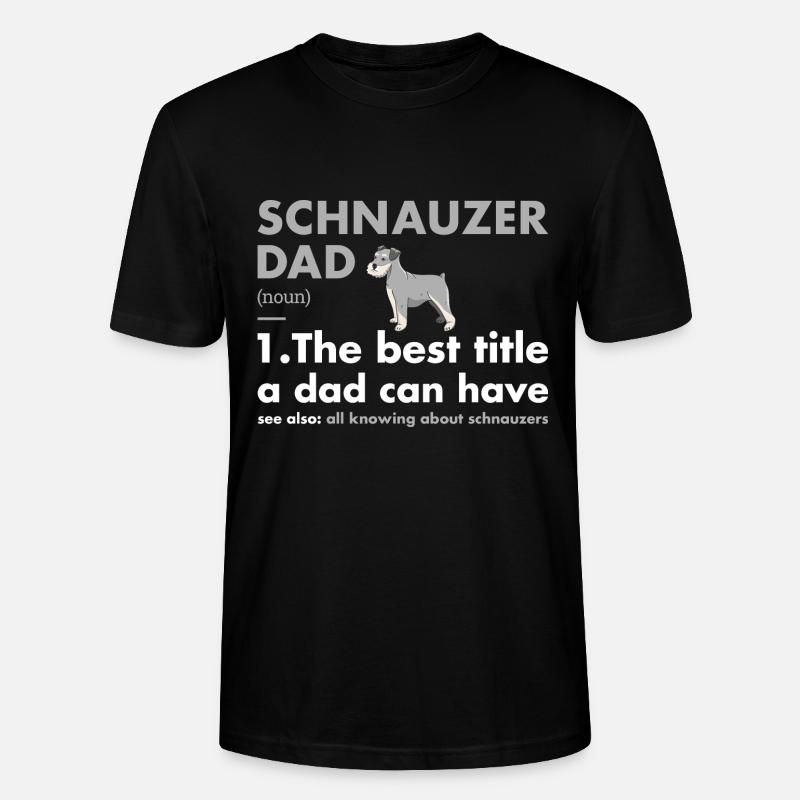 Schnauzer Dad Definition - Stanley/Stella Unisex Bio-T-Shirt CRAFTER - Schwarz