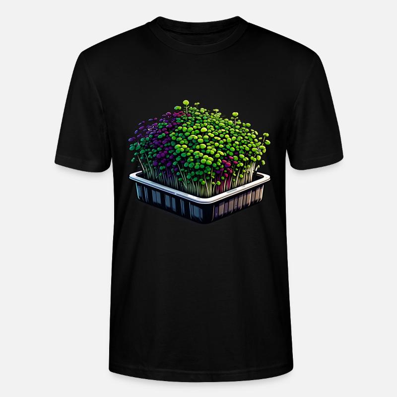 Micro-pousses Agriculture Vegan Sprouts - T-shirt bio CRAFTER Stanley Stella Unisexe - noir