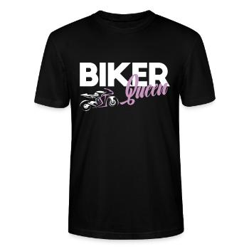 Motorrijden Supersport Biker Bike Biker - Stanley/Stella Uniseks bio-T-shirt CRAFTER - zwart - Voor - Alina (178cm) & Michal (187cm)